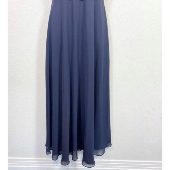 Mori Lee Sheer Beaded Bridesmaid Dress Gown Formal Black Tie Style 21506 Size 6 - Picture 6 of 15